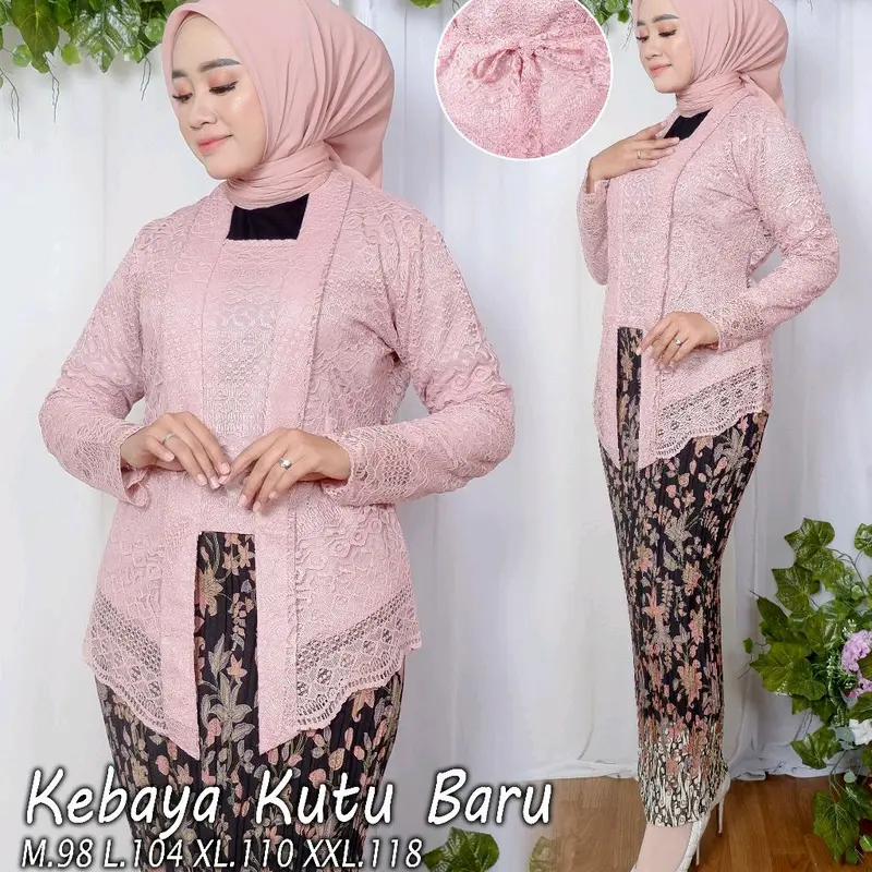 Setelan  Kebaya Kutu Baru Modern Dan Elegant Terbaru Mewah 6