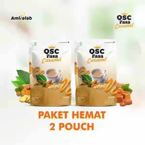 QSC - (PAKET HEMAT 2 Pouch) QSC Rasa Caramel - 8x Zat Aktif Lancarkan Siklus Wanita 100g Caramel