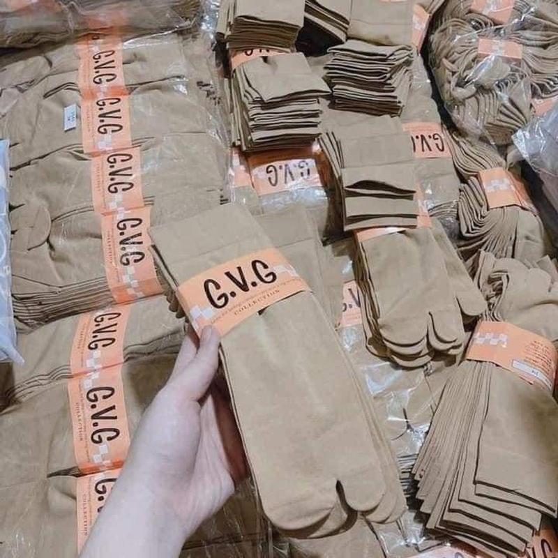 Set 10 đôi tất, vớ màu da GVG xỏ ngón siêu dai, dày dặn, chống nắng, ủ kem, giữ ấm, mềm mịn 3
