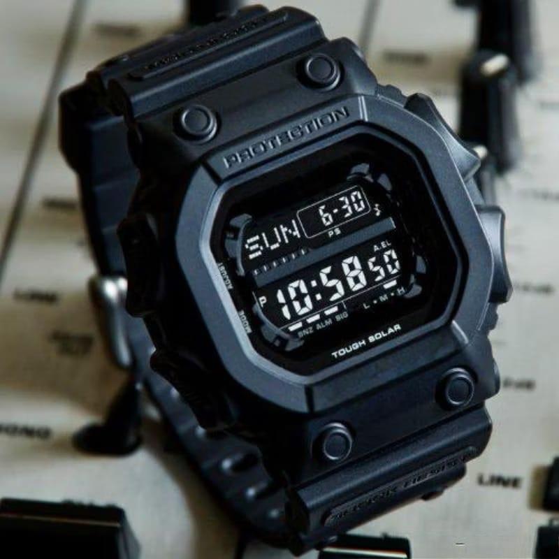Jam Tangan Pria Kingkong Full Black Segi Digital Hitam Kaca Rubber Stopwatch 3