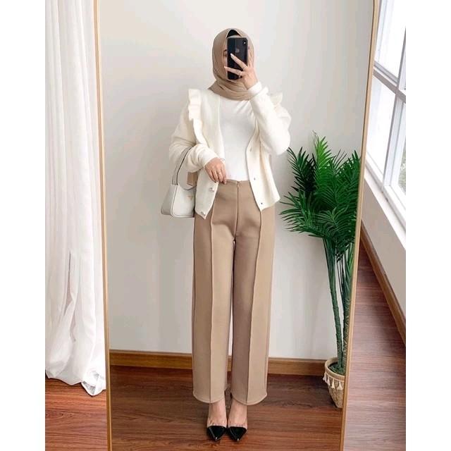celana kulot jumbo wanita kekinian celana kulot scuba premium 0