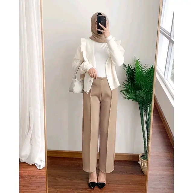 celana kulot jumbo wanita kekinian celana kulot scuba premium 0
