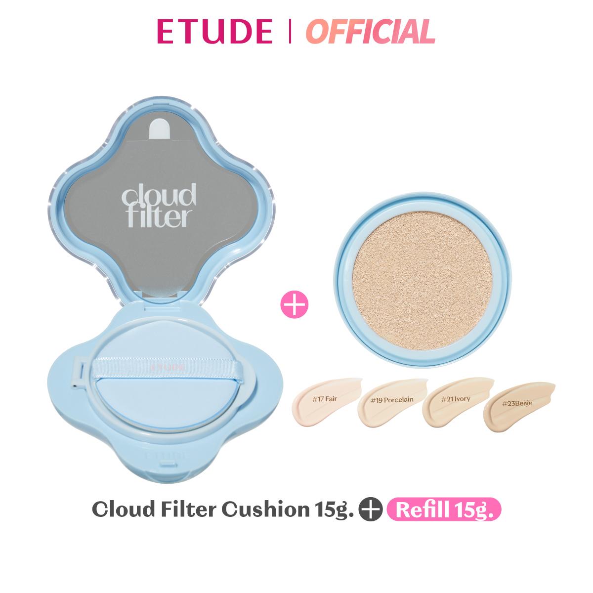 [Live] [SET คุชชั่น + รีฟิล] ETUDE Cloud Filter Cushion + Refill (15g+15g) อีทูดี้ คลาวด์ ฟิลเตอร์ ค