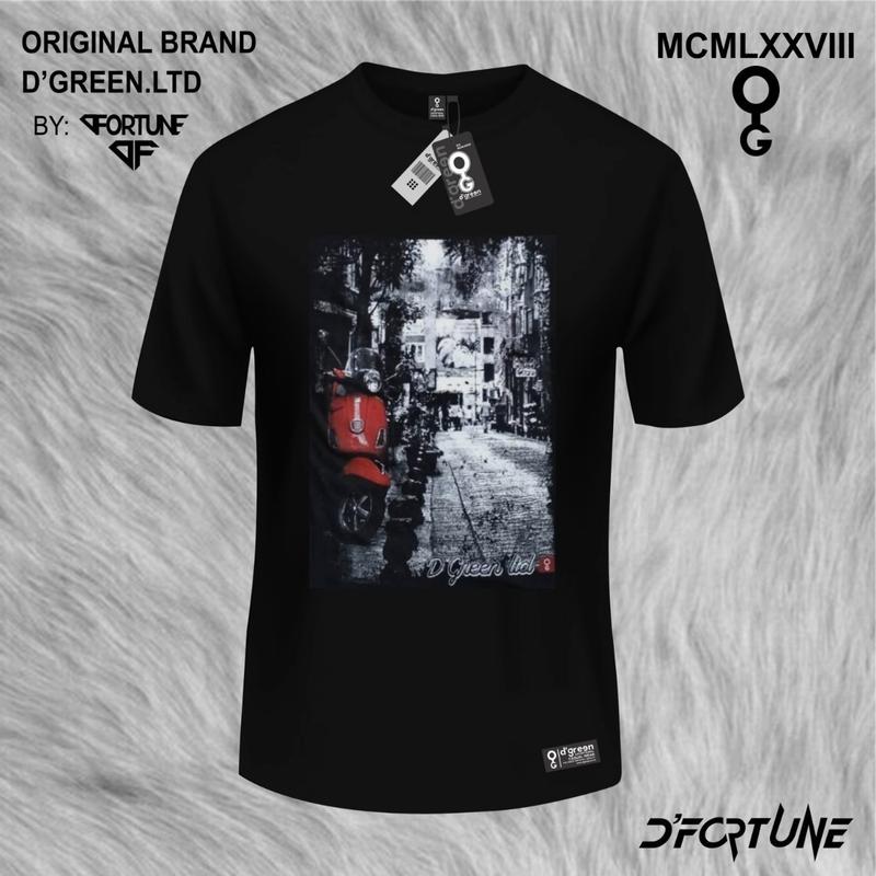 D`GREEN Tshirt Hitam Original Pria Wanita Motif ROBOT CAT- Kain Katun / Kaos Greenlight Original / Baju Kaos Ariel Noah terbaru terlaris 6