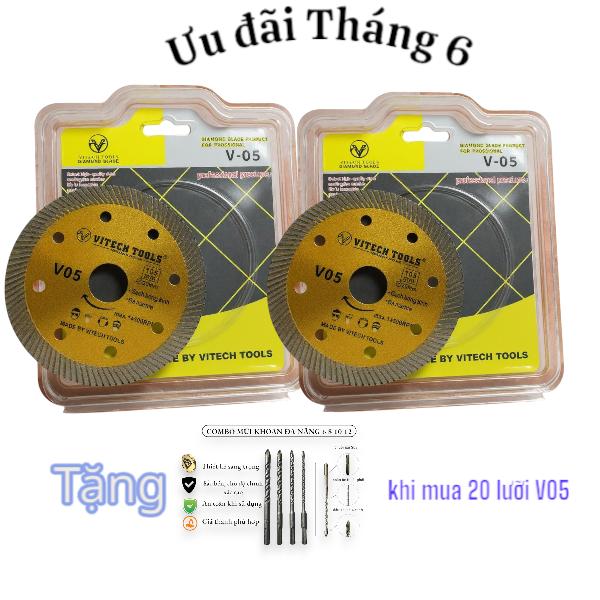 Quà tặng Combo 10 lưỡi cắt kim cương chuyên cắt gạch men cắt đá bê tông V05