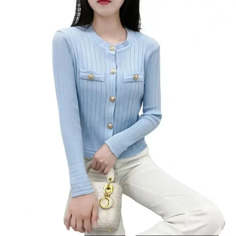 Cardigan Top Wanita Premium/Sweater Lengan Panjang/Atasan Wanita Rajut Kancing Nyaman Knitwear Santai