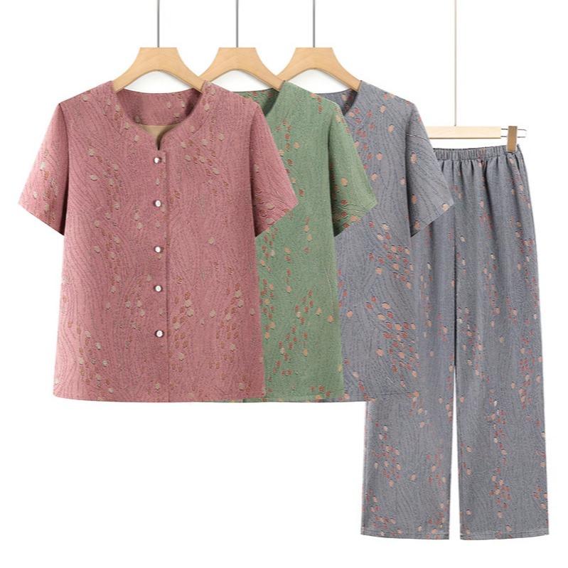 Hot Bộ trung niên cho mẹ bà lụa mát. Women xu hướng