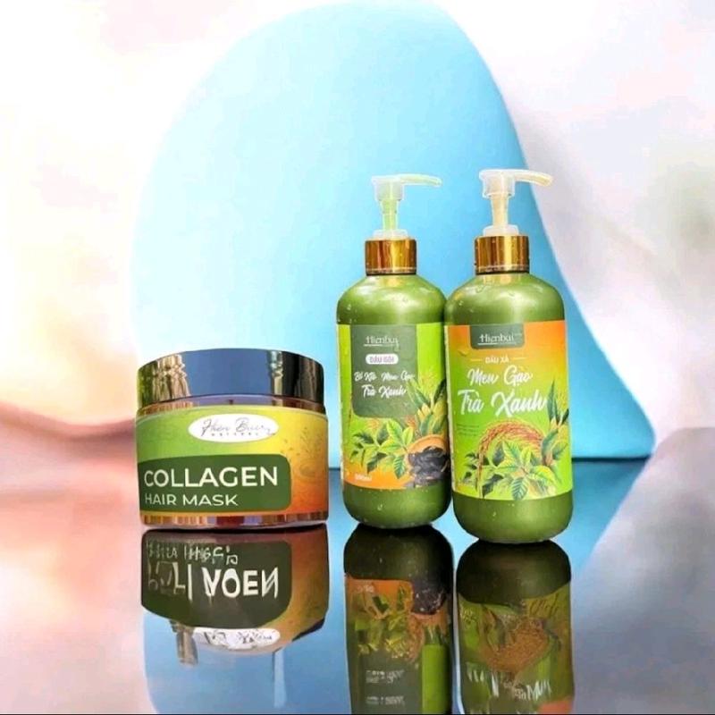 Cặp dầu gội xả bồ kết men gạo hỗ trợ rụng tóc sau sinh và hỗ trợ da bị gầu Chăm Sóc Tóc