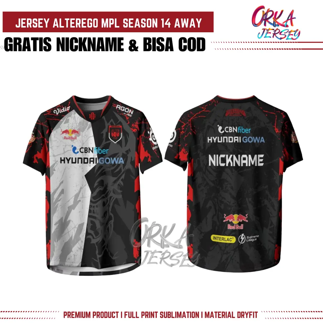 Baju Jersey Alter Ego MPL S14 2024 premium terbaru gratis nickname
