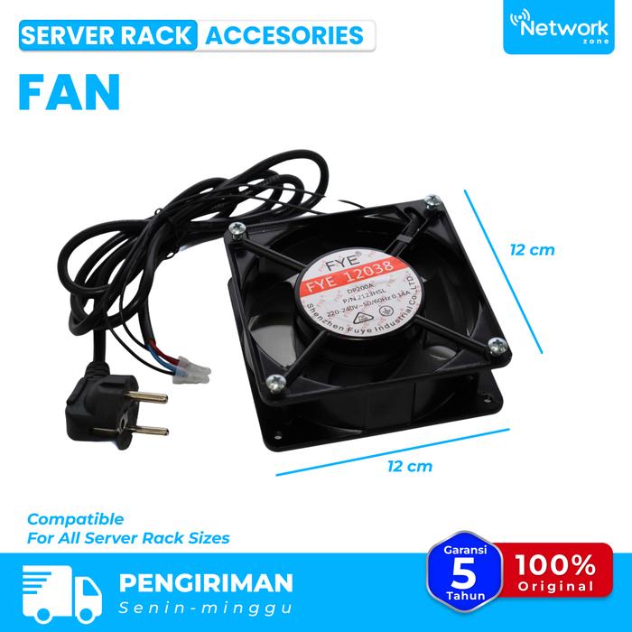 Jual MINIPRO Kipas Server Rack FYE 12038 Hitam 12x12x4cm 220-240V Cocok ...