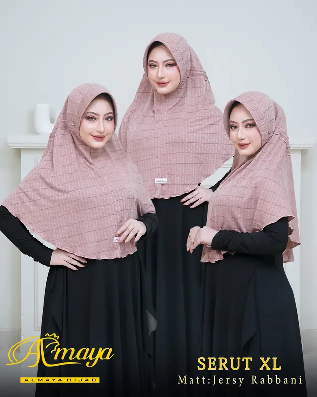 Hijab Instan Rabbani Serut Tali Belakang Bergo Hamidah Daily size XL Busa Casual 0