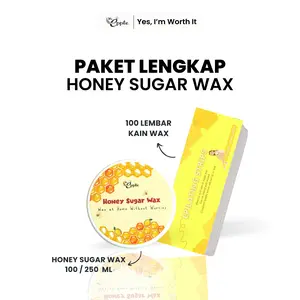 MR Epple Honey Sugar Wax Kit + 100 Lembar Kain Wax Strip Removal Waxing  Pencabut