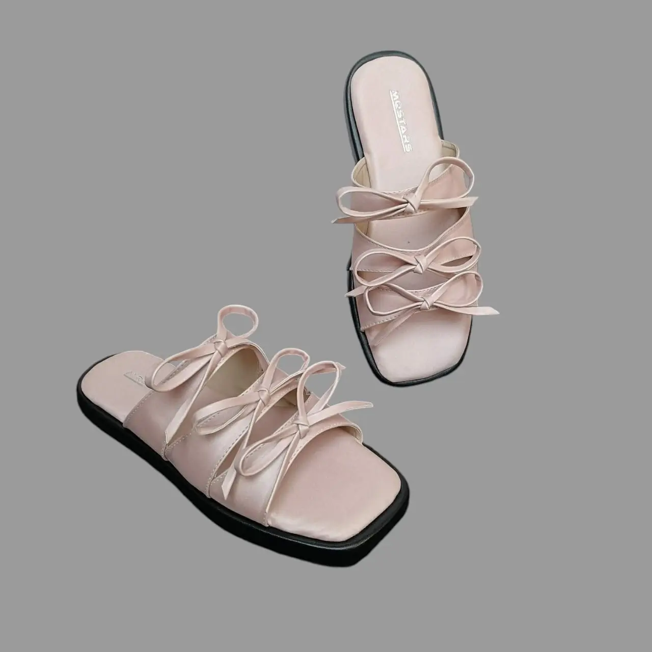 Sandal Tali Pita NADYA Sandal Coquette Pita Aesthetic Sandal platform 2cm Sandal pita Korean style Sandal Platform Wanita Busa empuk Sandal Flat Wanita Model terbaru teplek