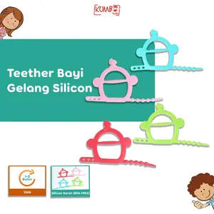 Mainan Gigitan Teether Bayi/ Food Grade Silicon Baby Teether Gloves/ Teether Bayi Gelang Silicon