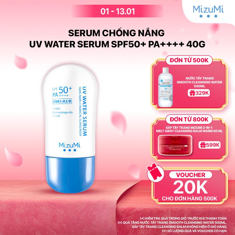 MizuMi Kem Chống Nắng UV Water Serum SPF50+ PA++++ 40g Phổ Rộng KCN