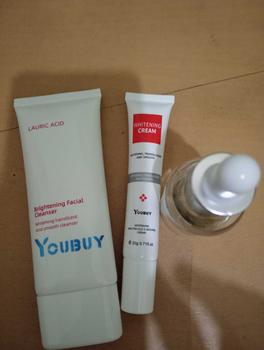 Product Review of [COD BPOM] 3 In 1 Paket YOUBUY whitening blemish +lightening oil control pembersih wajah+Whitening Essence set Kerutan Memutihkan from u**0 0