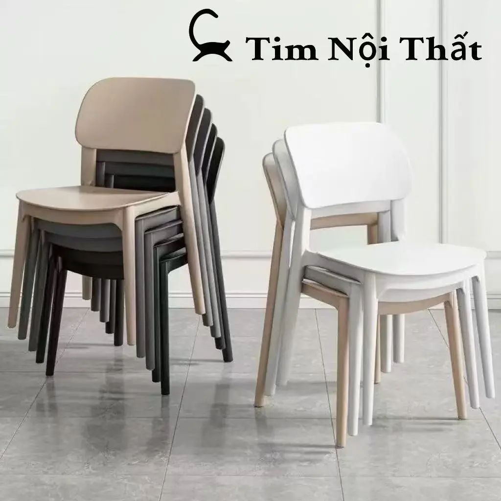 Ghế nhựa đúc cứng cáp, màu sắc tươi sáng, bền và thoáng khí, thích hợp cho nhiều không gian khác nhau Ghế nhựa IKEA, bền, chống xước