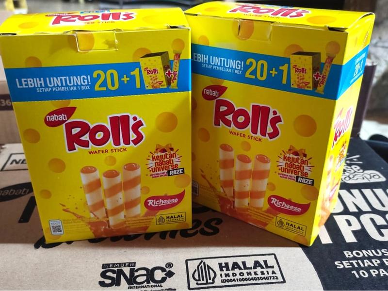 Nabati Rolls Keju (8grx20pcs)  Food Food Cookies Cookies Snacks Snacks Camilan Camilan 4