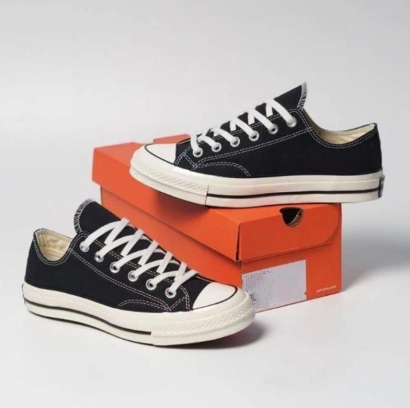 Sepatu Sneaker Classic High Hitam Pria Wanita Sepatu Sekolah Anak Dewasa Terbaru Casual Karet Snekers Black Shoes Size 32-43 4