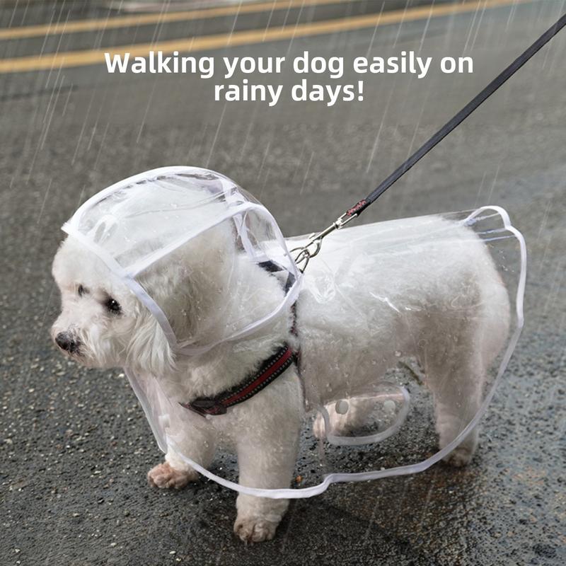 Transparent Waterproof Pet Raincoat Lightweight Windproof Cape Dog Walking Artifact Small and Medium-sized Dog Bichon Teddy 1