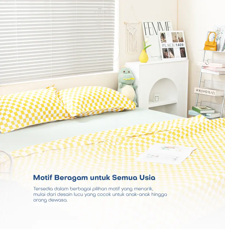 UNITWO DAILY [Bed Cover Only] - BED COVER / SELIMUT Motif Lucu Favorit anak dan Dewasa Hangat, Nyaman Ukuran Single, Queen, dan King 120, 160, 180 CM 3