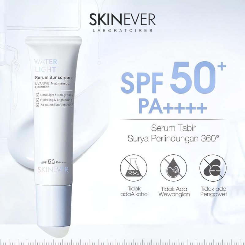 Product Introduction of Skinever Water Light Sunscreen SPF50+ PA++++ Tone Up Face – Hybrid Physical Sunscreen Minimalist untuk Wajah Berjerawat, Mencerahkan & Glass Skin 21