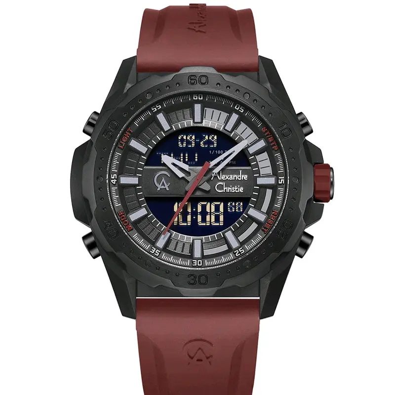 AC 9370 Jam Tangan Pria Alexandre Christie 9370 Rubber Digital Cowok Watches 2