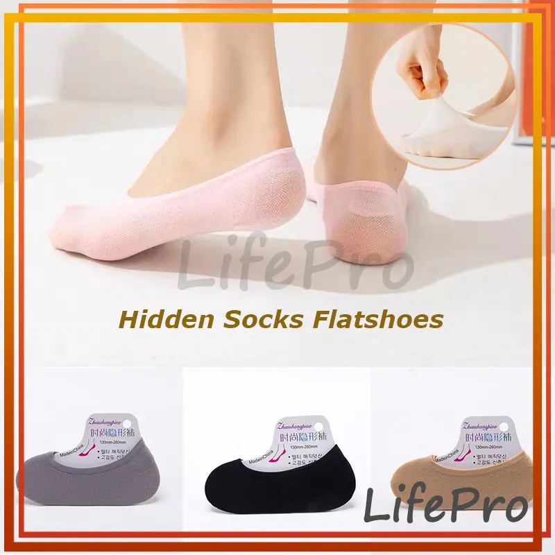 Kaos Kaki Hidden Sock Balet Anti Slip Pendek Invisible Flat Shoes / Kaos Kaki Invisible Flatshoes / Hidden Socks Flatshoes / Kaos Kaki
