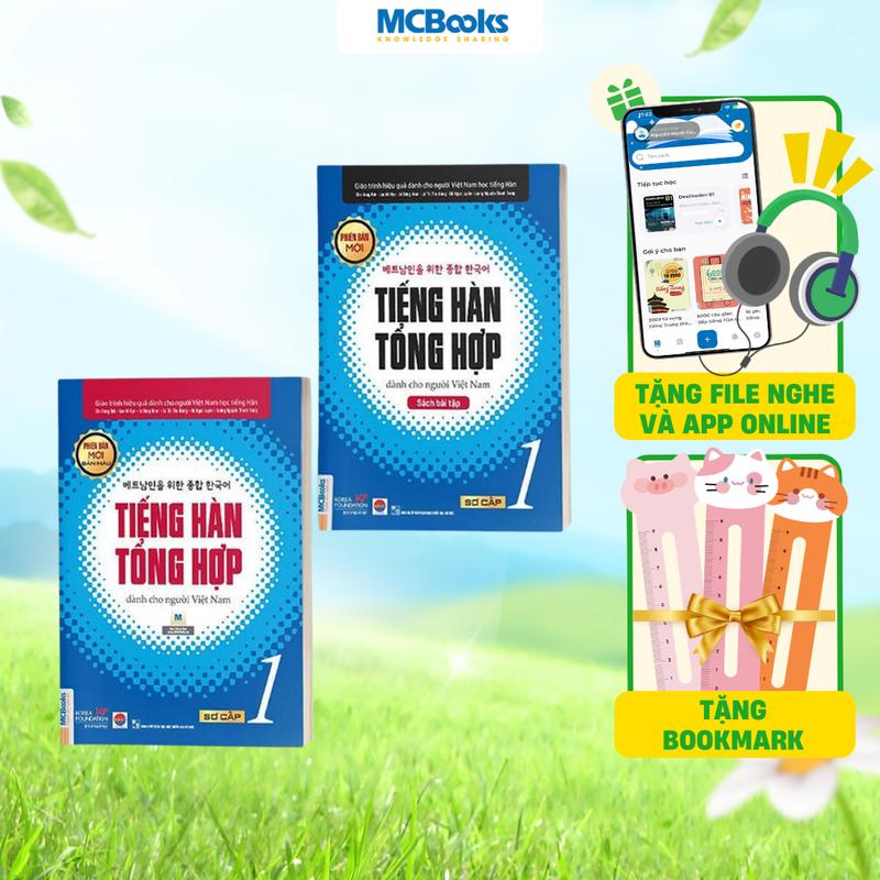 Sách Combo Tiếng hàn tổng hợp dành cho người Việt Nam - Sơ Cấp 1 ( SBT + GTR) - MCBooks