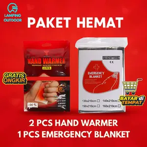 PAKET HEMAT HAND WARMER + EMERGENCY BLANKET Camping pendakian