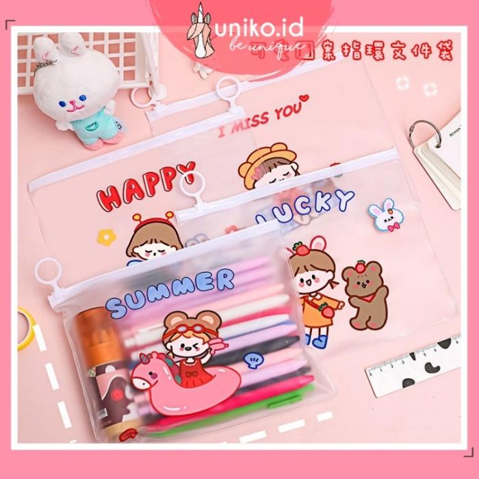Zipper Bag Transparan Karakter Lucu Tempat Pensil Korea Terlaris! 2