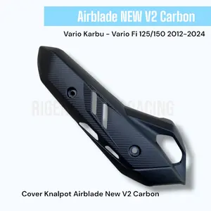 Cover Knalpot Airblade New V2 Carbon Vario Fi 125 150 Tahun 2012-2024 Tameng Cover Pelindung Knalpot