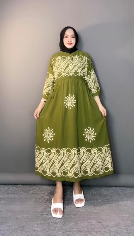 Daster kirana lengan 3/4 ,kancing depan ,busui frendly ,  Nyaman,bahan adem ,bisa untuk bumil