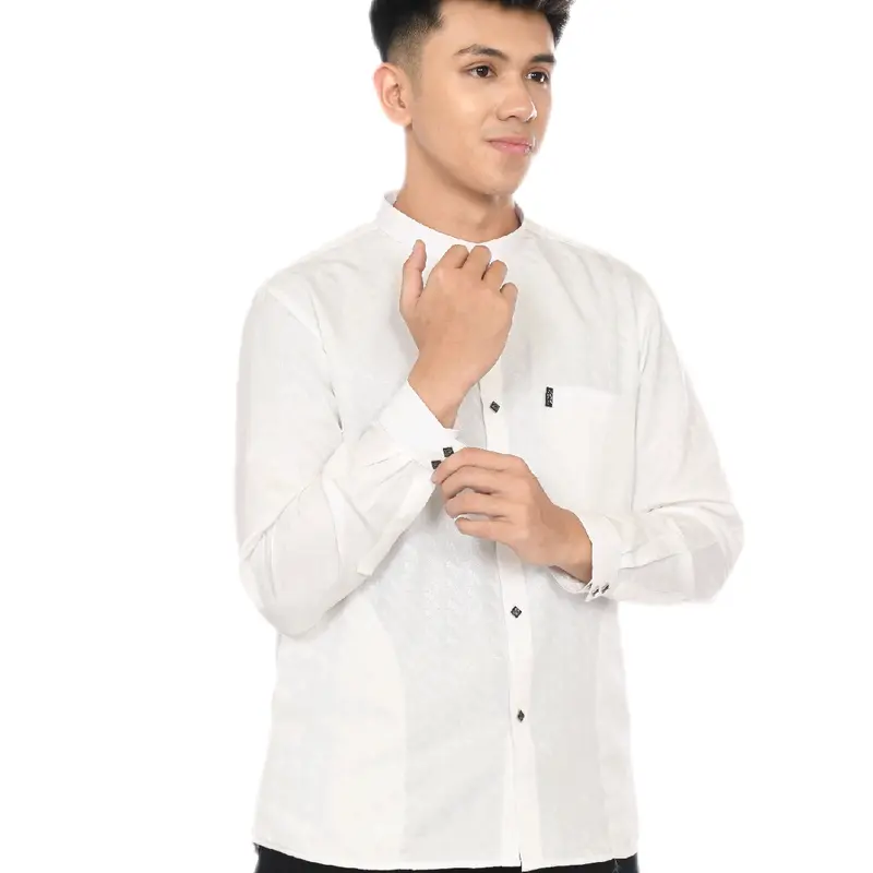 Kemko sultan motif etnic bahan betsway embos premium bahan Tebal ukuran S L XL XXL mewah dan kerkualitas, Variasi Kantong Samping Kancing Nyaman di pakai Tangan Panjang bisa buat Seragam warna Hitam dll Baju Koko Muslim Pria Dewasa Katun Kurta 3