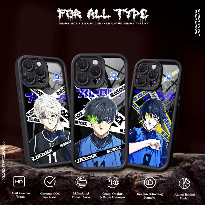 CASE ANIME BLUE LOOK FOR ALL TYPE CASE HP GLOSSY HARDCASE SOFTCASE HAPE VICTORY CASE 0