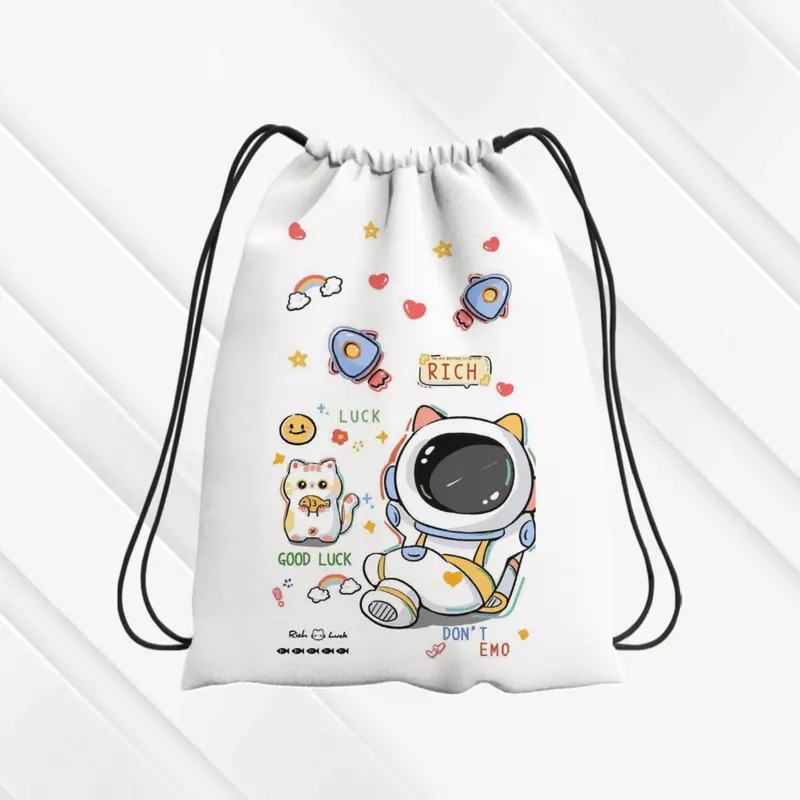 Tas Serut/Stringbag Fashion Anak Sekolah - Karakter ASTRONOT- Parasut Nylon 38cm x 30cm tasse 2025 3