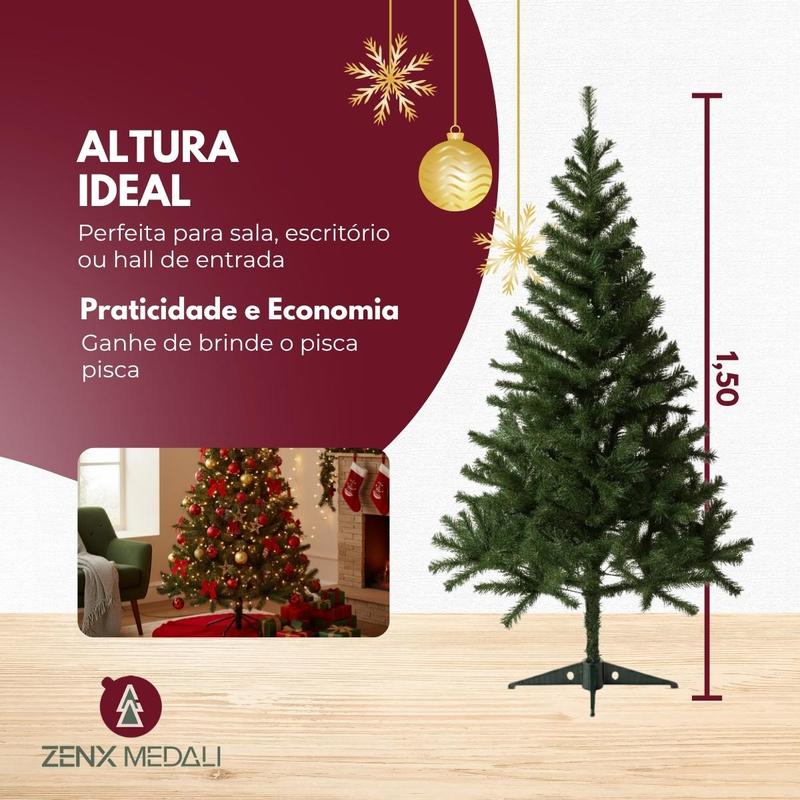 Árvore De Natal Zenx Medali Premium Cheia 120cm e 150cm