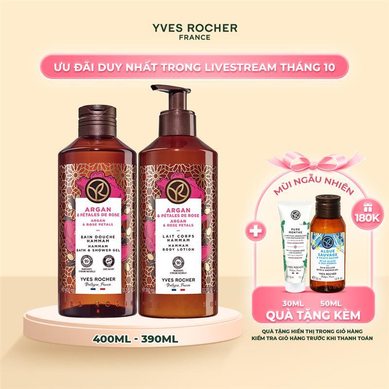 [KOL] Combo sữa tắm 400ml & dưỡng thể 390ml Yves Rocher nhiều mùi hương