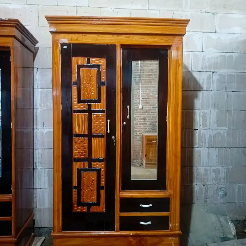 lemari kayu jati 2pintu minimalis Furniture 0