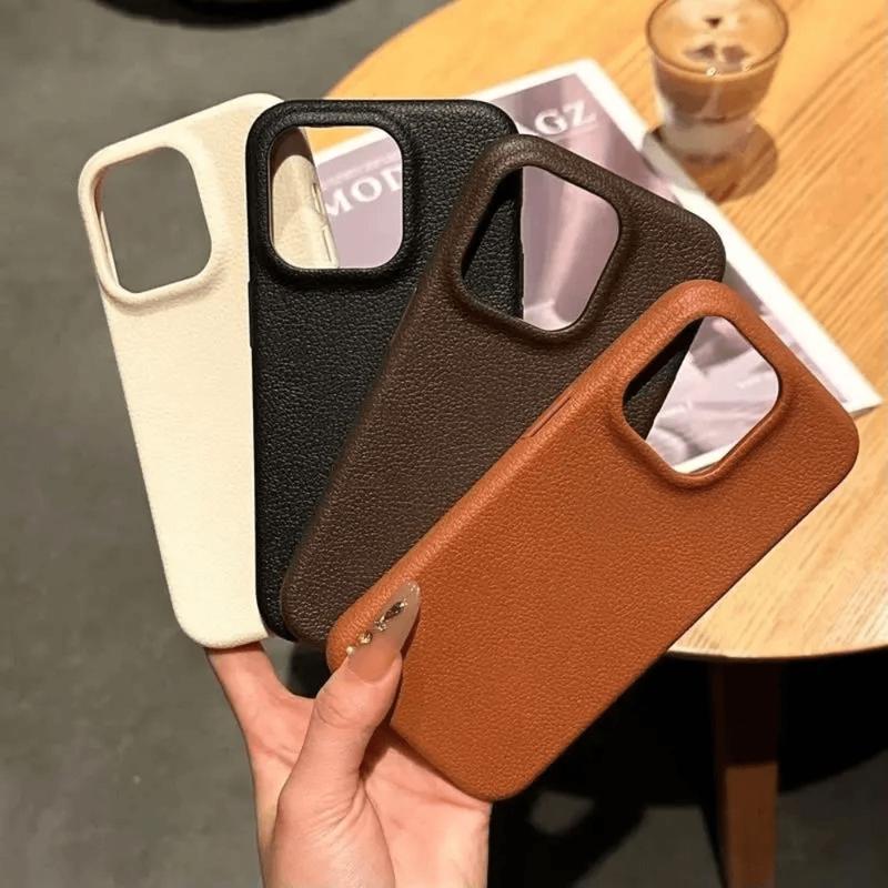 Ốp Lưng Điện Thoại Bán Chạy, Tương Thích Với IPhone 18 17 16 15 14 13 12 11 Pro Max 7 8 Plus X Xr Xs Max, Chất Liệu Giả Da, Chống Sốc. Đen Trắng Vàng Xanh Dương Hồng Cà Phê Đỏ Rượu
