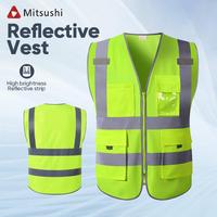 Gambar Fyseus by Mitsushi Vest Keselamatan High Visibility dengan Strip Reflektif Perak Level 2 untuk Pria dengan 5 Saku Depan dan Desain Tanpa Lengan - Normal dari Mitsushi tools Kota Administrasi Jakarta Utara 1 Tokopedia