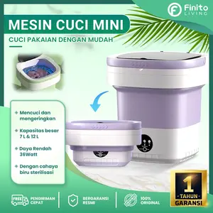 FINITO Mesin Cuci 12 Liter Mini Dan Pengering Pakaian Digital / Mesin Cuci Lipat Portable