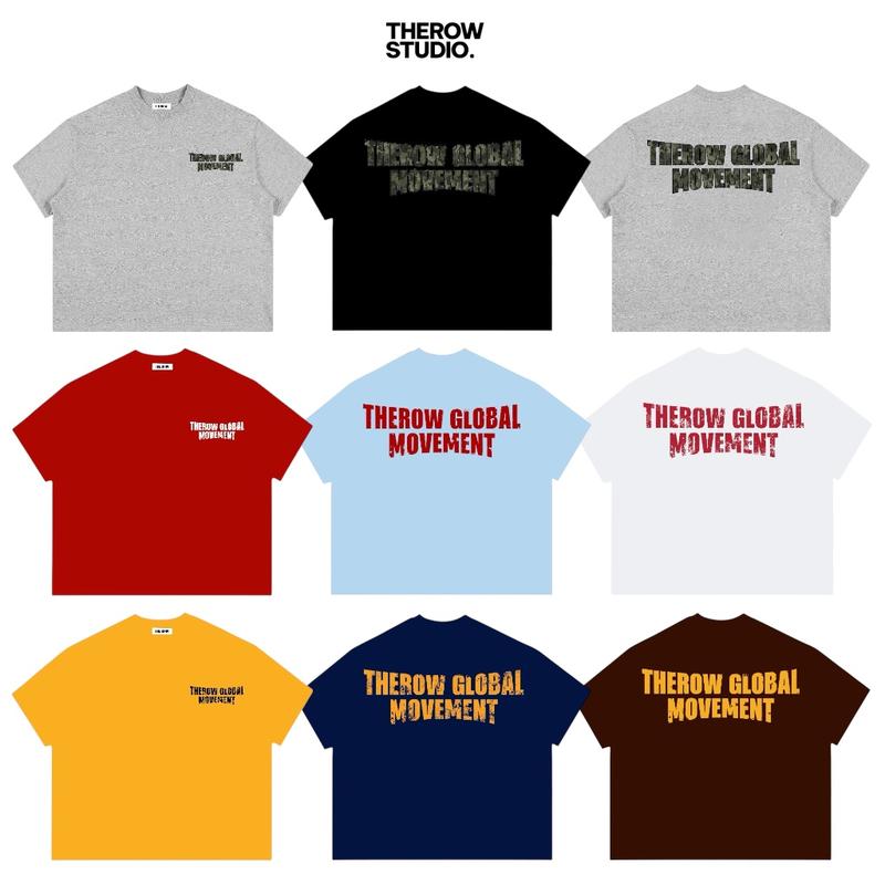 TR4 THEROW Áo Thun Boxy Local Brand Tay Ngắn Cotton 250gsm "MOVEMENT" Áo Phông Forrm Rộng Unisex Nam Nữ
