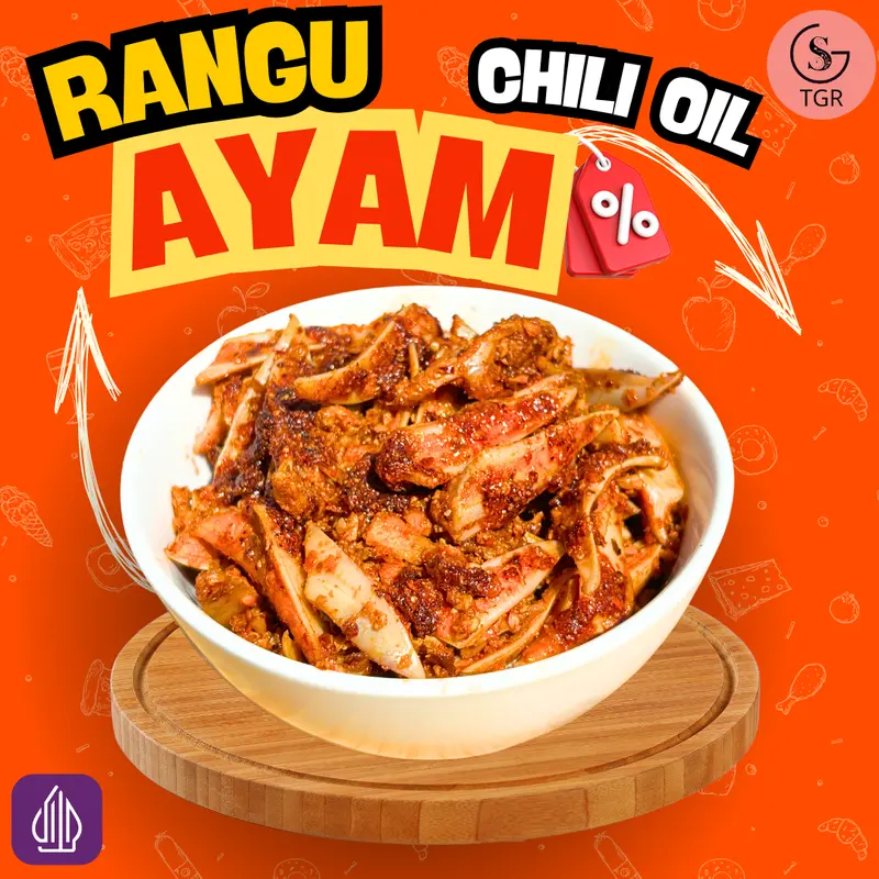 Tulang Muda Ayam Rangu Kriuk Chili Oil 80 gr Pedas Nampol Lauk Makan Campur Nasi Cocoa Untuk Traveliing 0