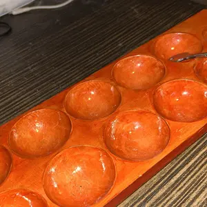 congklak kayu mengkilap+biji kerang