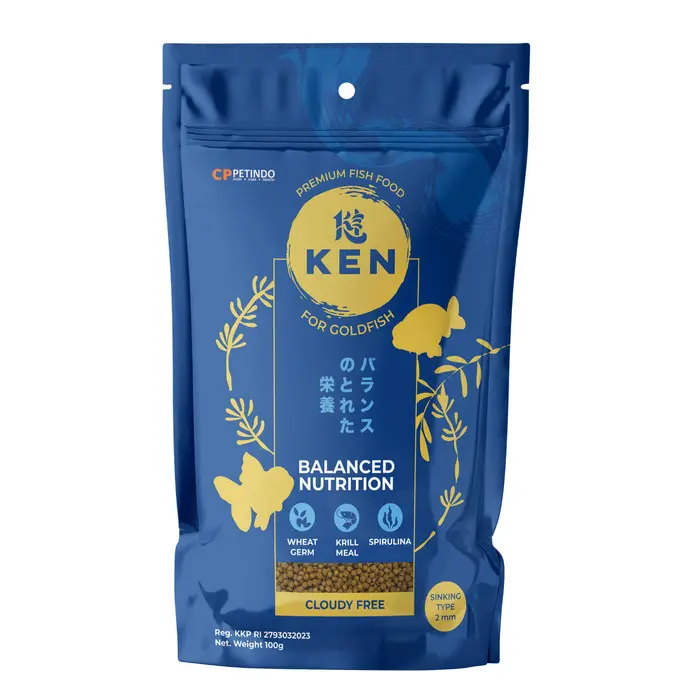 Ken pelet pakan makanan ikan hias pelet ikan Ken goldfish 100 gr sinking type 2mm 0