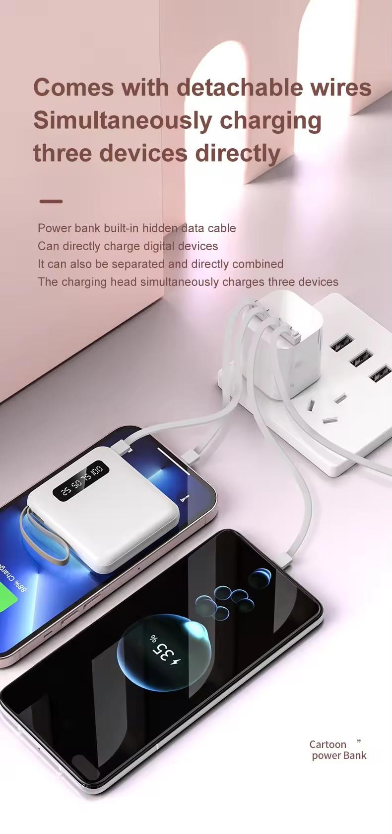 Product Introduction of 【COD】Hot Sale 20000mAh Mini Power Bank with 4 USB Ports Fast Charging and LED Display, Portable for iOS/Android Phone Charging - Power Bank Charger Pink (Free Shipping) 37