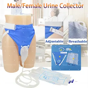 Alat Bantu Kencing Urinal Bag Kantong Pipis Silikon Eksternal Kateter Untuk Pasien Stroke Lumpuh Orang Tua Sakit