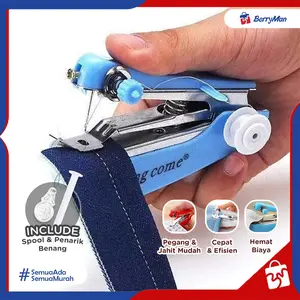 Alat Mesin Jahit Mini Genggam Portable Handheld Sewing Machine Mudah & Praktis