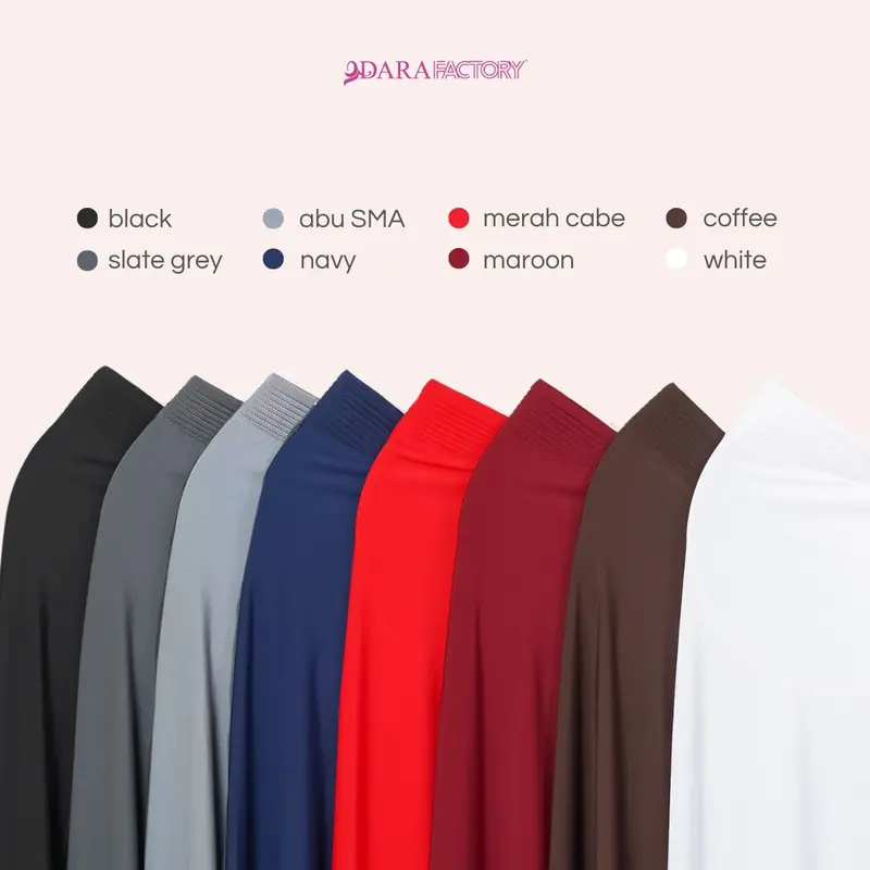 Dara Factory - Kerudung Khimar cantik Jersey Khimar Pinguin Jersey Jilbab Pad muslim instan panjang 4